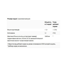 Mastic Gum Extract 500mg - 45 vcaps Solaray