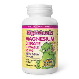 Magnesium Citrate 50mg - 60 tabs Bubble Gum Natural Factors