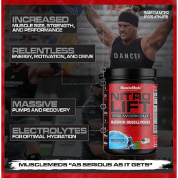 Предтренировочный комплекс MuscleMeds Nitro Lift Pre-Workout 522 г, Blue Slush MuscleMeds