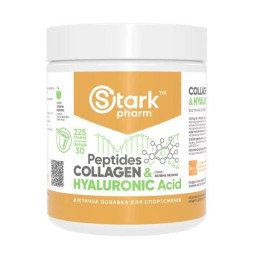 Collagen Peptides & Hyaluronic Acid 225g (Зелене яблуко) Stark Pharm