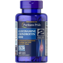 Glucosamine, Chondroitin & MSM-2 Per Day Formula 60 capl Puritan's Pride