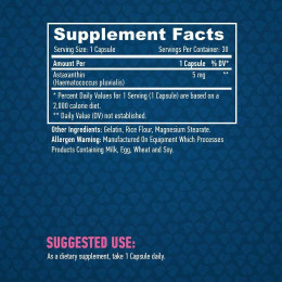 Астаксантин Haya Labs Astaxanthin 5mg 30caps Haya Labs