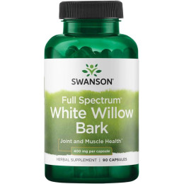 Full Spectrum White Willow Bark, 400 mg, 90 Capsules Swanson