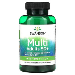 Multi Adults 50+, 100 Tablets Swanson