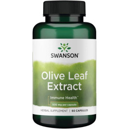 Olive Leaf Extract 500 mg (Standardized to 20% Oleuropein), 60 caps Swanson