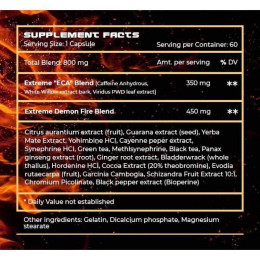 Жиросжигатель Extreme Diet Supps Demon Fire 60 капсул
