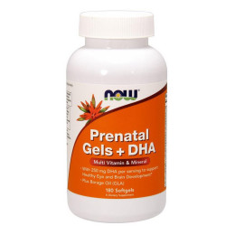 NOW Prenatal Gels + DHA (180 softgels)