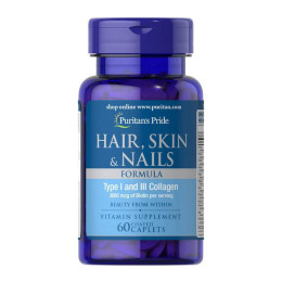 Puritan's Pride Hair, Skin & Nails (60 caplets)