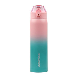UZSPACE Uzspace X4 Gradient Waterboottle 4201 (500 ml, pink/blue)