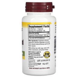 Екстракт насіння грейпфрута, NutriBiotic, 250 мг, 60 капсул
