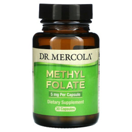 Фолат, Folate, Dr Mercola, 5 мг, 30 капсул