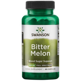 Полный спектр горькая дыня, Full-Spectrum Bitter Melon, Swanson, 500 мг, 60 капсул