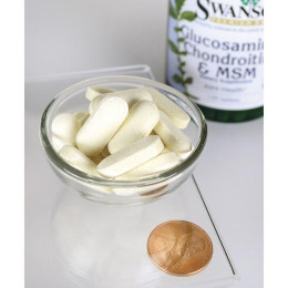 Глюкозамин, хондроитин и МСМ - высшая сила, Glucosamine, Chondroitin & MSM - Highest Strength, Swanson, 120 таблеток