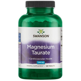 Магний таурат, Magnesium Taurate, Swanson, 100 мг 120 капсул