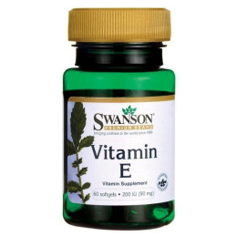 Витамин E, Vitamin E, Swanson, 200 МЕ, 60 капсул