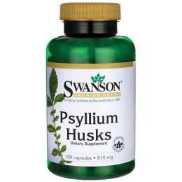 Семена Подорожника, Psyllium Husks, Swanson, 610 мг, 100 капсул