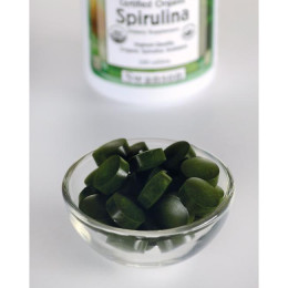 Спирулина, 100% Certified Organic Spirulina, Swanson, 500 мг, 180 таблеток