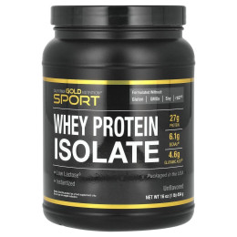 Ізолят сироваткового протеїну California Gold Nutrition (100% Whey Protein Isolate Unflavored) 454 г