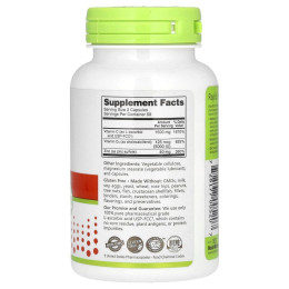 Вітамін C Вітамін Д3 та цинк для імунітету NutriBiotic (Immunity Vitamin C + D3 & Zinc) 100 капсул