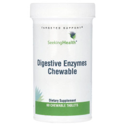 Пищеварительные ферменты, Digestive Enzymes, Seeking Health, 60 жевательных таблеток