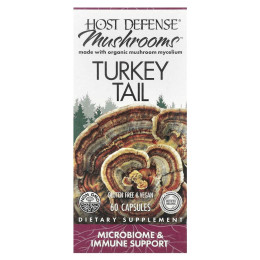 Траметес різнокольоровий Fungi Perfecti (Turkey Tail Host Defense) 60 капсул