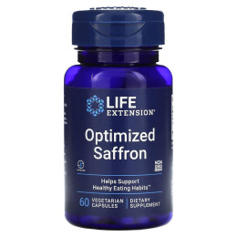 Оптимізований шафран з сатіреалом, Optimized Saffron with Satiereal, Life Extension, 60 вегетаріанських капсул