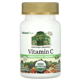 Вітамін С Nature's Plus (Vitamin C Source of Life Garden) 60 вегетаріанських капсул