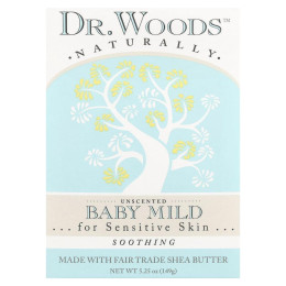 Дитяче м'яке кастильське мило без ароматизаторів, Dr Woods, 5,25 унцій (149 г)