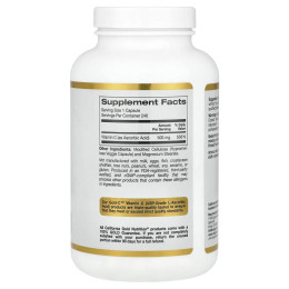 Вітамін C California Gold Nutrition (Gold C Vitamin C) 500 мг 240 вегетаріанських капсул