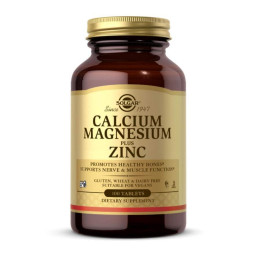 Calcium Magnesium Plus Zinc - 100 tabs Solgar