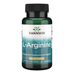 L-Arginine 500 mg - 100 Capsules Swanson