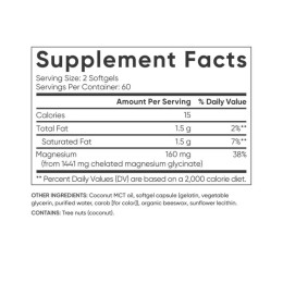 Magnesium Glycinate 160mg - 120 softgels Sport Research