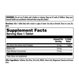 Zinc 15+ Chelated - 100 tabs KAL