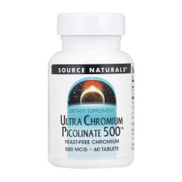 Ultra Chromium Picolinate 500™ 500 mcg - 60 tabs Source Naturals