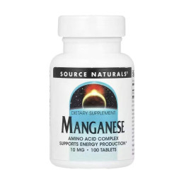 Manganese 10mg - 100 tabs Source Naturals