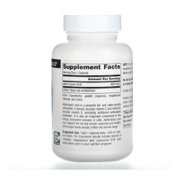 Alpha Lipoic Acid 600mg - 60 caps Source Naturals
