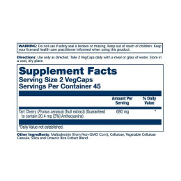 Tart Cherry & Celery Seed 620mg - 60 caps Solaray