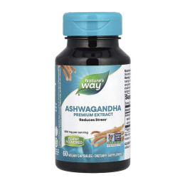 Ашваганда, Ashwagandha - 60 vcaps Nature's Way