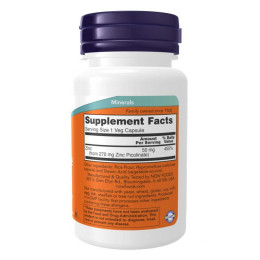 Zinc Picolinate 50 mg - 60 vcaps Now Foods