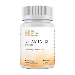 My Nutri Week Vitamin D3 2000IU (50 mcg) (60 caps)