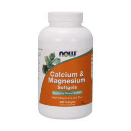 NOW Calcium & Magnesium Softgels (240 softgels)