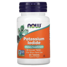 Йод Now Foods Potassium (Iodide) 30 мг 60 таблеток