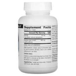 Гуарана Source Naturals (Guarana) 900 мг 60 таблеток