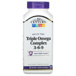 Комплекс ОМЕГА 3 6 9 21st Century (TRIPLE OMEGA COMPLEX 3-6-9) 90 капсул