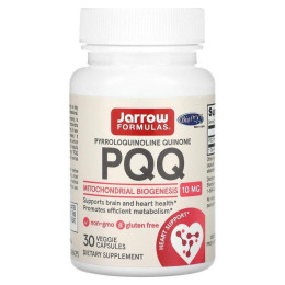 PQQ, пирролохинолинхинон, метоксантин, Jarrow Formulas, 10 мг, 30 капсул