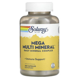 Мультимінерали, Mega Multi Mineral, Solaray, 200 капсул