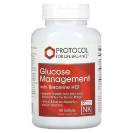 Берберин для регулирования уровня глюкозы Protocol for Life Balance (Glucose Management with Berberine HCL) 400 мг 90 капсул