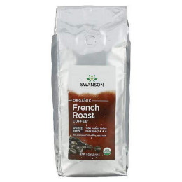 Французский жареный цельный бин органический кофе - темный, French Roast Whole Bean Organic Coffee - Dark, Swanson, 454 г