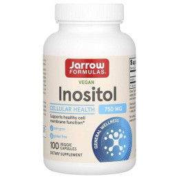 Инозитол, Inositol, Jarrow Formulas, 750 мг, 100 вегетарианские капсулы