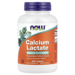 Кальцій Лактат Now Foods (Calcium Lactate) 250 таблеток